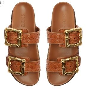 Enola Sporty Woven Leather Flat